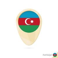 kaart wijzer met vlag van azerbeidzjan. oranje abstract kaart icoon. vector