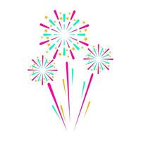 vuurwerk gelukkig nieuw jaren element vector . vuurwerk feestelijk viering .