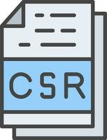 csr het dossier formaat vector icoon ontwerp