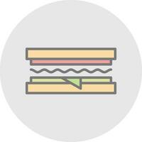 belegd broodje vector icoon ontwerp