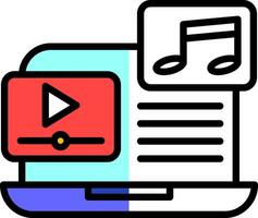 muziek- video vector icoon ontwerp