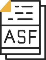 asf het dossier formaat vector icoon ontwerp