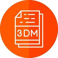 3dm het dossier uitbreiding vector icoon ontwerp