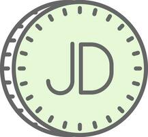 Jordaans dinar vector icoon ontwerp