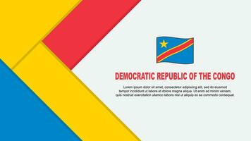 democratisch republiek van de Congo vlag abstract achtergrond ontwerp sjabloon. democratisch republiek van de Congo onafhankelijkheid dag banier tekenfilm vector illustratie. illustratie