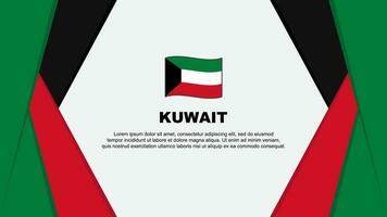 Koeweit vlag abstract achtergrond ontwerp sjabloon. Koeweit onafhankelijkheid dag banier tekenfilm vector illustratie. Koeweit ontwerp