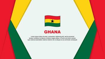 Ghana vlag abstract achtergrond ontwerp sjabloon. Ghana onafhankelijkheid dag banier tekenfilm vector illustratie. Ghana ontwerp