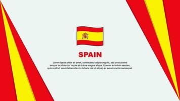 Spanje vlag abstract achtergrond ontwerp sjabloon. Spanje onafhankelijkheid dag banier tekenfilm vector illustratie. Spanje vlag