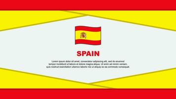 Spanje vlag abstract achtergrond ontwerp sjabloon. Spanje onafhankelijkheid dag banier tekenfilm vector illustratie. Spanje vector