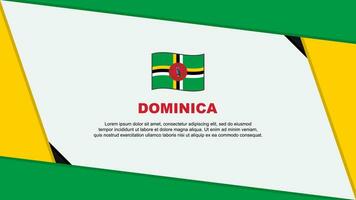 dominica vlag abstract achtergrond ontwerp sjabloon. dominica onafhankelijkheid dag banier tekenfilm vector illustratie. dominica onafhankelijkheid dag