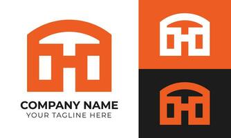 creatief modern minimaal monogram abstract eerste brief h logo ontwerp sjabloon vrij vector