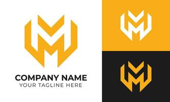 creatief modern minimaal monogram abstract eerste brief m logo ontwerp sjabloon vrij vector