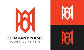 creatief modern minimaal abstract monogram bedrijf logo ontwerp sjabloon vrij vector