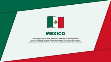 Mexico vlag abstract achtergrond ontwerp sjabloon. Mexico onafhankelijkheid dag banier tekenfilm vector illustratie. Mexico banier