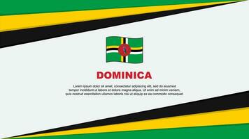 dominica vlag abstract achtergrond ontwerp sjabloon. dominica onafhankelijkheid dag banier tekenfilm vector illustratie. dominica ontwerp