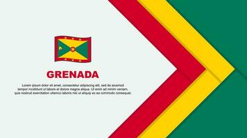 Grenada vlag abstract achtergrond ontwerp sjabloon. Grenada onafhankelijkheid dag banier tekenfilm vector illustratie. Grenada tekenfilm