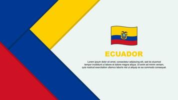 Ecuador vlag abstract achtergrond ontwerp sjabloon. Ecuador onafhankelijkheid dag banier tekenfilm vector illustratie. Ecuador illustratie