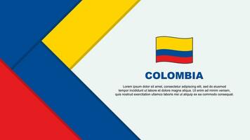 Colombia vlag abstract achtergrond ontwerp sjabloon. Colombia onafhankelijkheid dag banier tekenfilm vector illustratie. Colombia illustratie