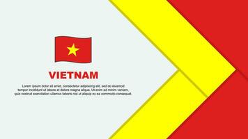 Vietnam vlag abstract achtergrond ontwerp sjabloon. Vietnam onafhankelijkheid dag banier tekenfilm vector illustratie. Vietnam tekenfilm