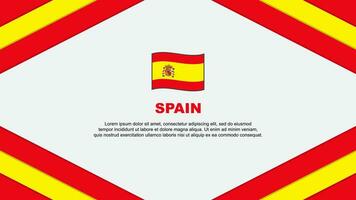 Spanje vlag abstract achtergrond ontwerp sjabloon. Spanje onafhankelijkheid dag banier tekenfilm vector illustratie. Spanje sjabloon