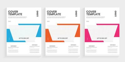 bedrijf een Pagina's brochure Hoes ontwerp, vrij folder vector ontwerp lay-out