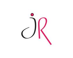 creatief jr brief logo ontwerp vector