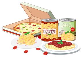 Fast Easy Italiaanse maaltijd vector