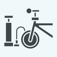 icoon lucht pomp verwant naar fiets symbool. glyph stijl. gemakkelijk ontwerp bewerkbaar. gemakkelijk illustratie vector