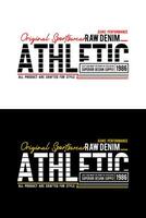 atletisch, voor t-shirt, affiches, etiketten, enz. vector
