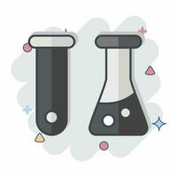 icoon test buis. verwant naar biochemie symbool. grappig stijl. gemakkelijk ontwerp bewerkbaar. gemakkelijk illustratie vector