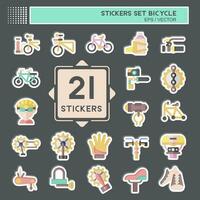 sticker reeks fiets verwant naar hobby symbool. gemakkelijk ontwerp bewerkbaar. gemakkelijk illustratie vector