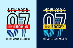 nieuw york Brooklyn typografie, voor afdrukken Aan t overhemden enz. vector