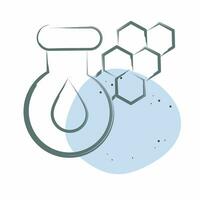 icoon chlorofyl. verwant naar biochemie symbool. kleur plek stijl. gemakkelijk ontwerp bewerkbaar. gemakkelijk illustratie vector