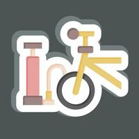 sticker lucht pomp verwant naar fiets symbool. gemakkelijk ontwerp bewerkbaar. gemakkelijk illustratie vector
