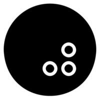 bowling glyph icoon vector