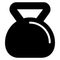 kettlebell glyph-pictogram vector