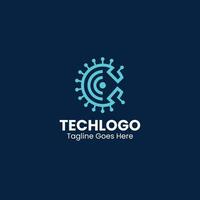 kunstmatig intelligentie- bedrijf logo, tech bedrijf logo ontwerp vector