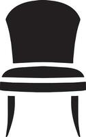 modern stoel ontwerp voor elegant huis interieur - meubilair silhouet icoon vector