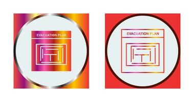 evacuatie plan vector icoon