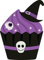 halloween heks cupcakes illustratie vector