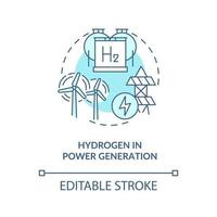 waterstof in energieopwekking concept icoon vector