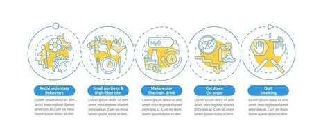 diabetes genezen tips vector infographic sjabloon