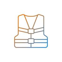 reddingsvest gradiënt lineaire vector icon