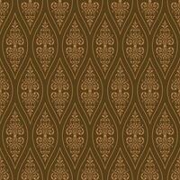 naadloos barok Victoriaans patroon Aan bruin achtergrond vector