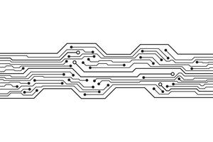 abstract futuristische stroomkring bord technologie achtergrond. stroomkring bord met divers technologie elementen. vector