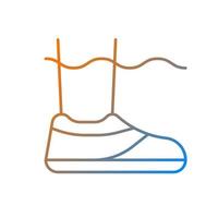 waterschoenen gradiënt lineaire vector icon