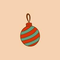 Kerstmis snuisterij bal ornament symbool. sociaal media na. Kerstmis decoratie vector illustratie.