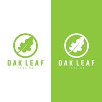 eik blad logo ontwerp, gemakkelijk groen fabriek vector, sjabloon illustratie vector