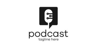 podcast logo ontwerp icoon vector illustratie 2