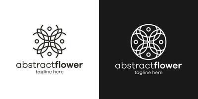 creatief lijn bloem abstract icoon vector illustratie